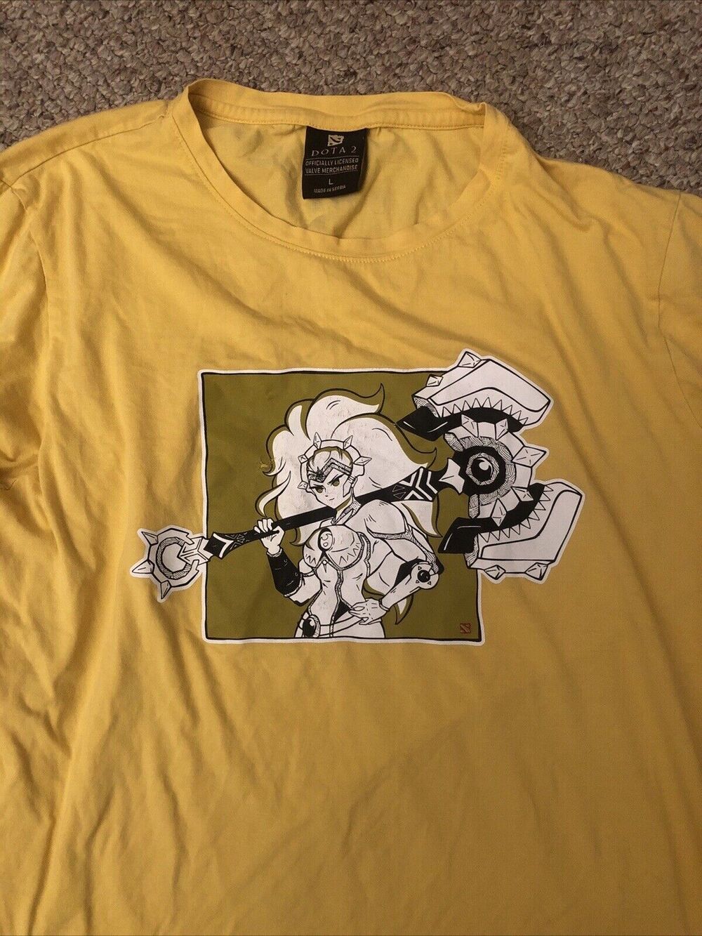 Dota 2 Long Sleeve Lg Yellow T Shirt DawnBreaker Solar Guardian Made in Serbia